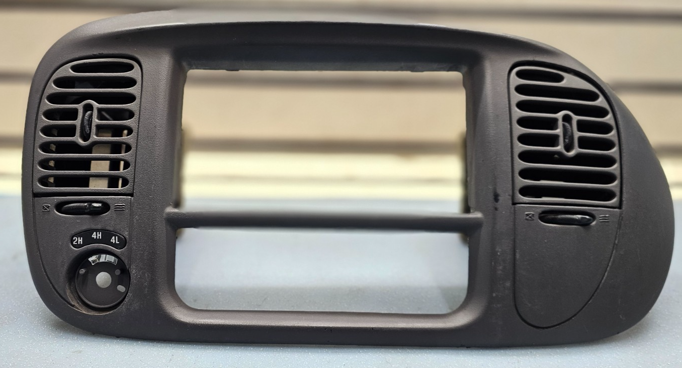 🔥97-03 Ford F-150 Dash Radio Stereo Climate BEZEL Trim Panel Line DK GRAY B1