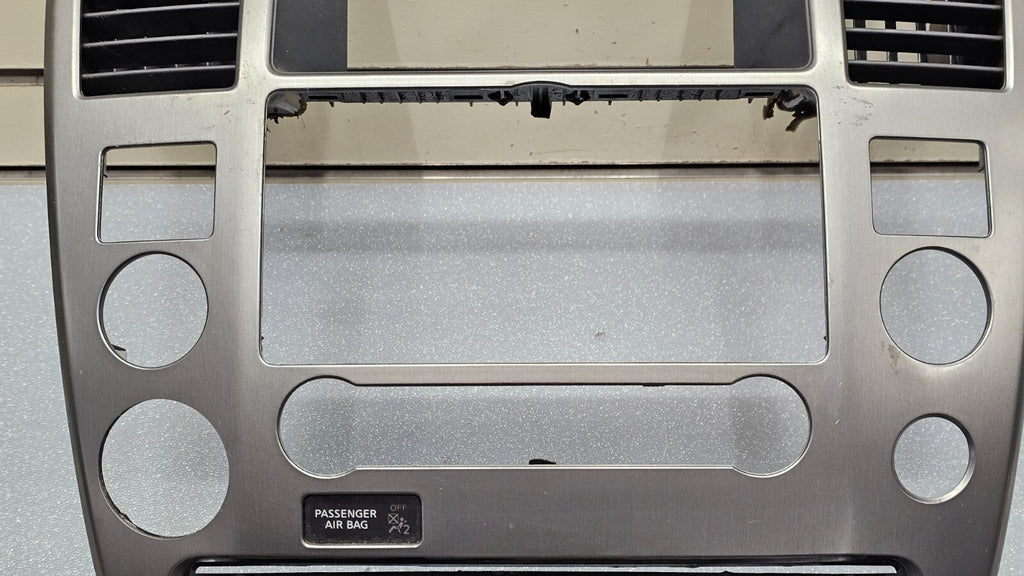 🔥08-15 Armada QX56 Dash FM Radio Climate Bezel Stereo Display Trim Panel Silver