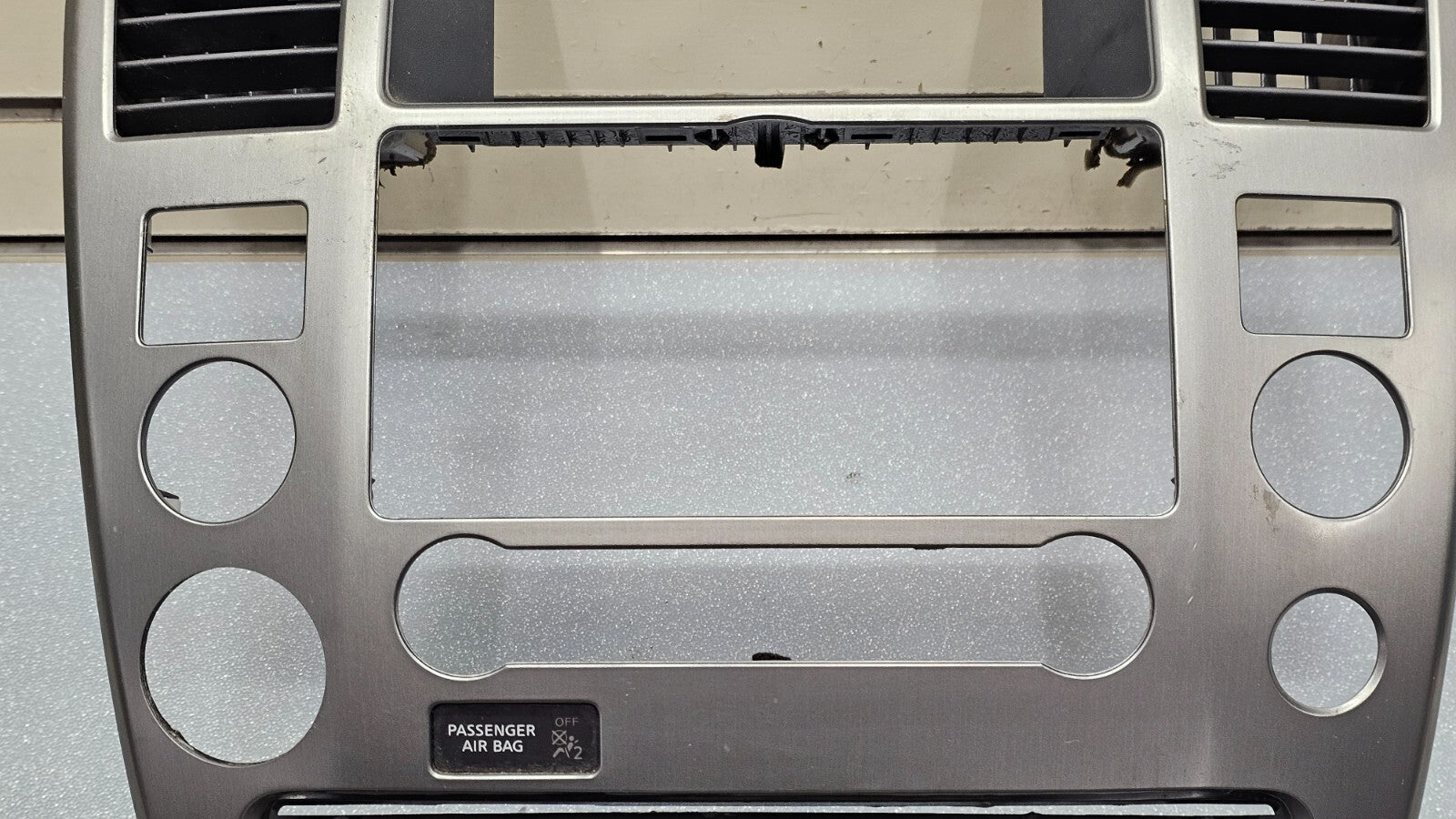 🔥08-15 Armada QX56 Dash FM Radio Climate Bezel Stereo Display Trim Panel Silver