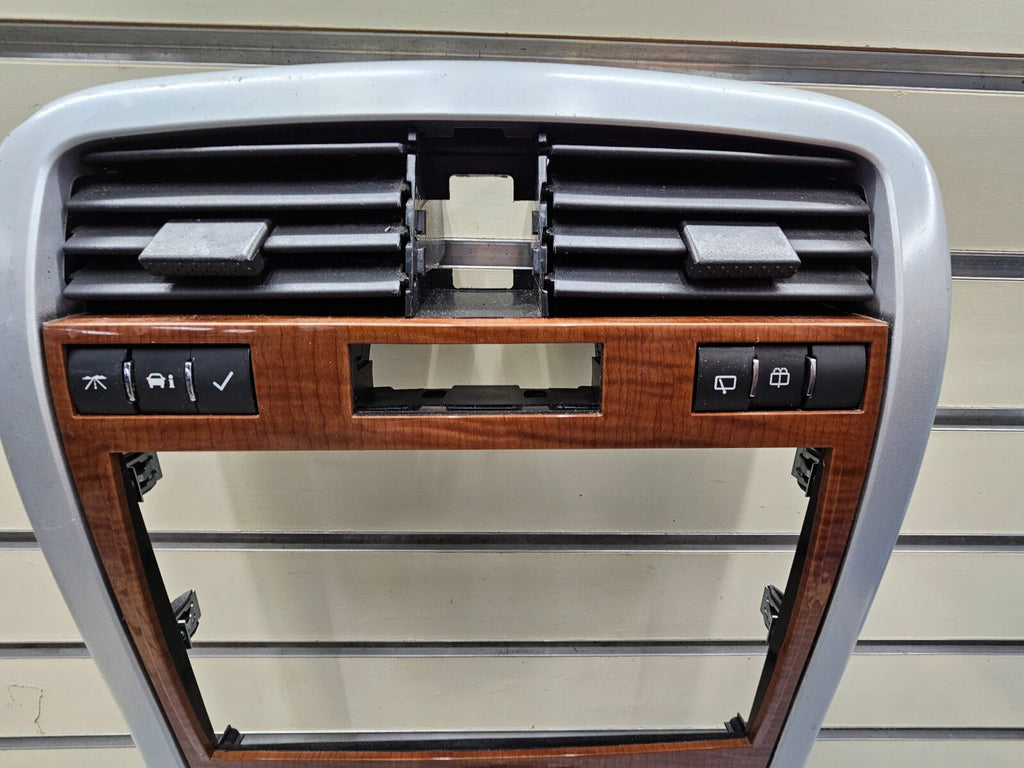 07-09 Equinox Center Dash Radio Climate Stereo Bezel Trim Panel SILVER/WOOD B43