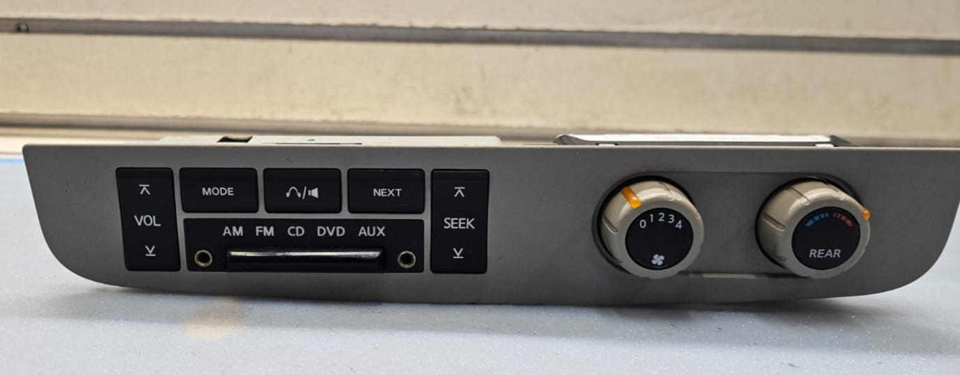 🔥04-09 Armada Infiniti QX56 Rear Radio Stereo Receiver Control Bezel Gray 