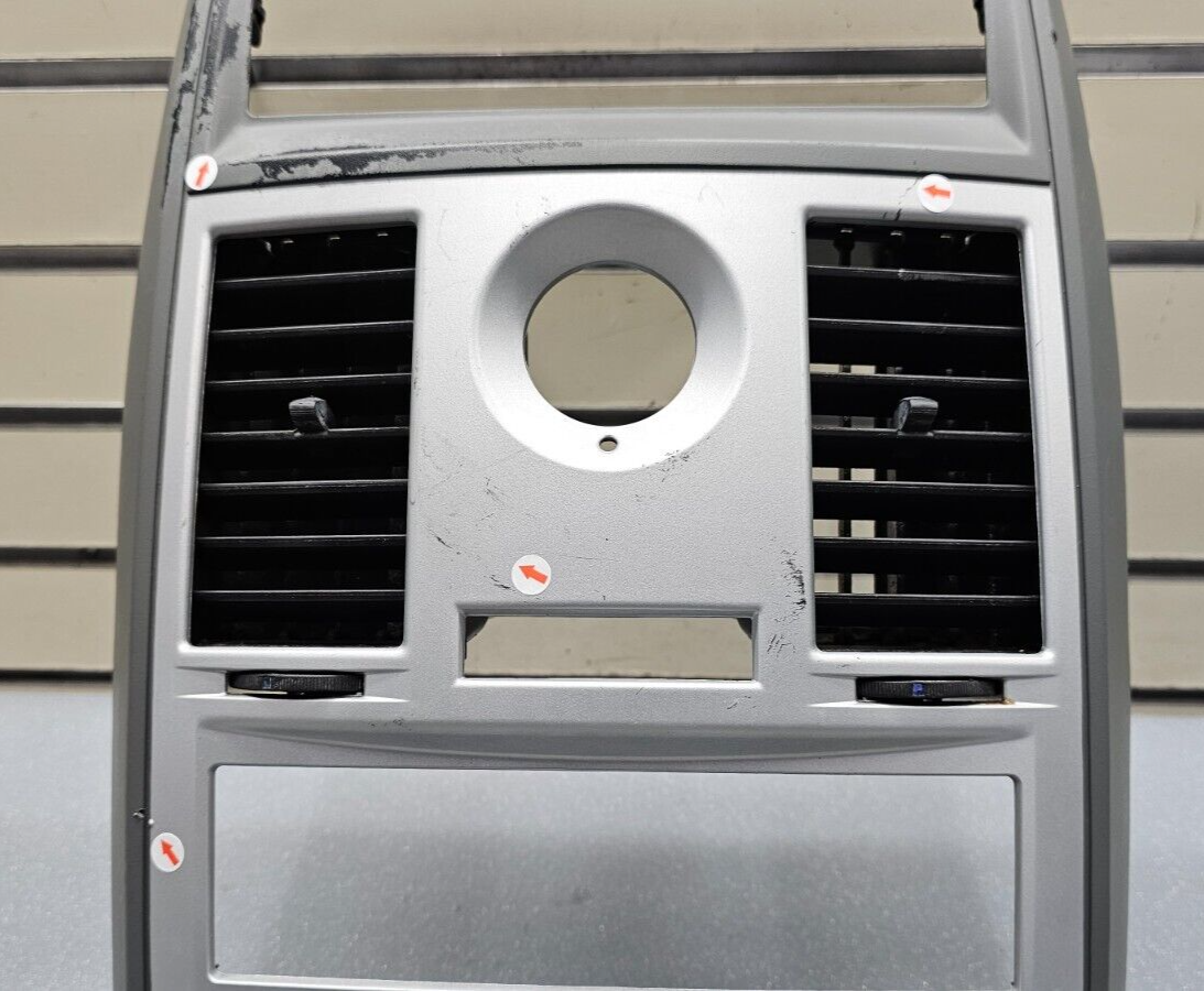 08-10 Grand Caravan Town Country Dash Radio Stereo Trim Bezel Panel SILVER/GRAY