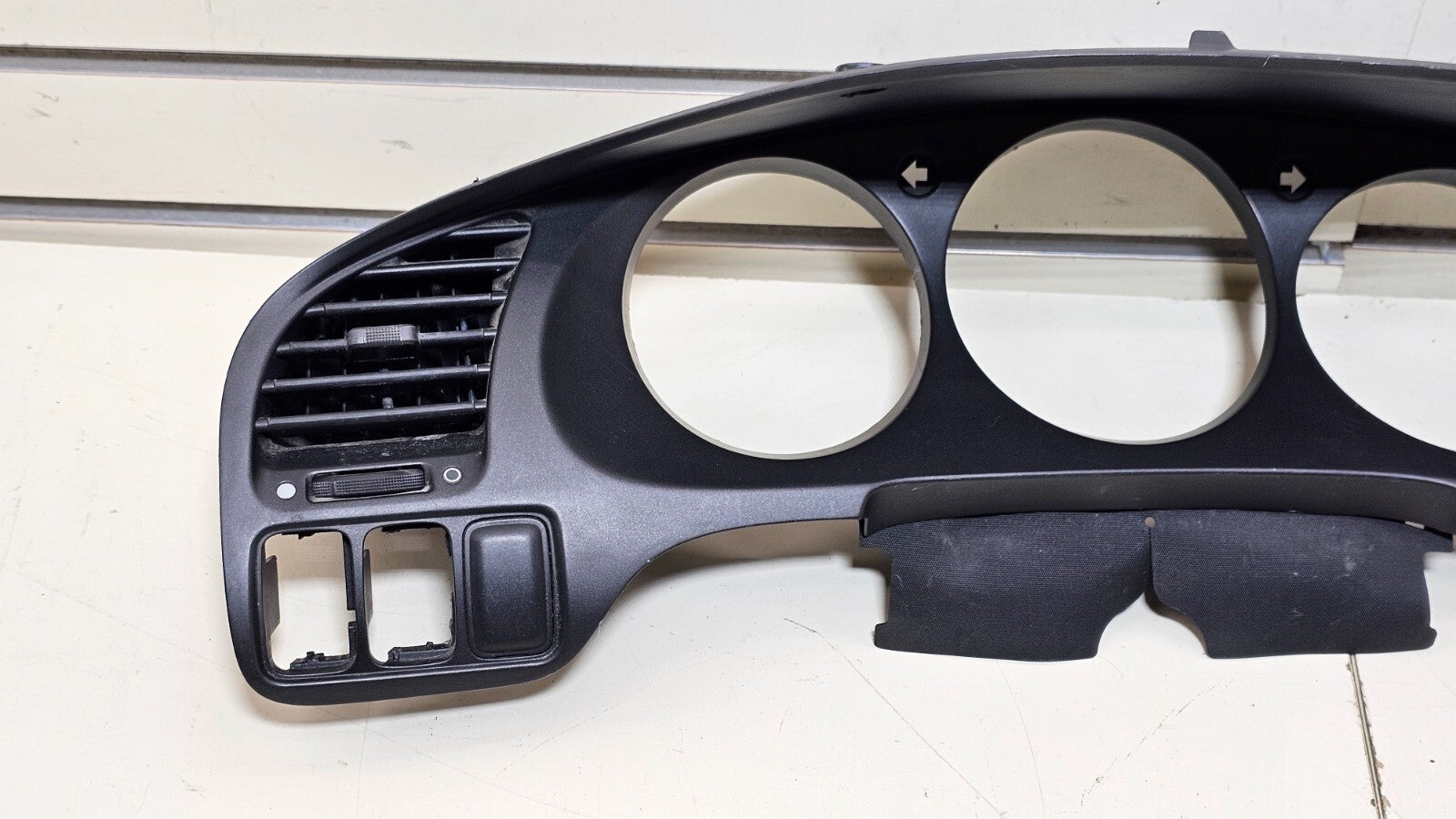 🔥99-03 Acura TL Dash Instrument Cluster Speedometer Radio Bezel Panel Black OEM