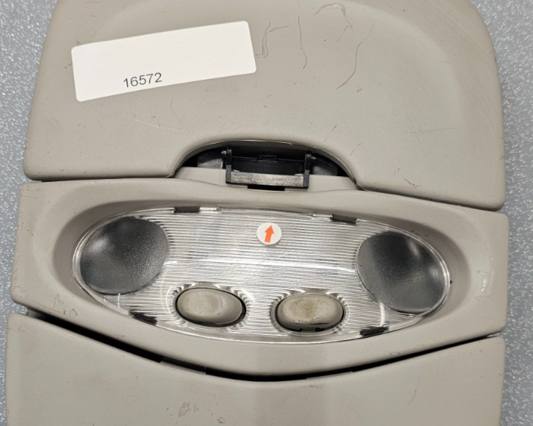 🔥98-02 CONTINENTAL OVERHEAD CONSOLE DOME MAP LIGHT LAMP STORAGE ASSEMBLY TAN