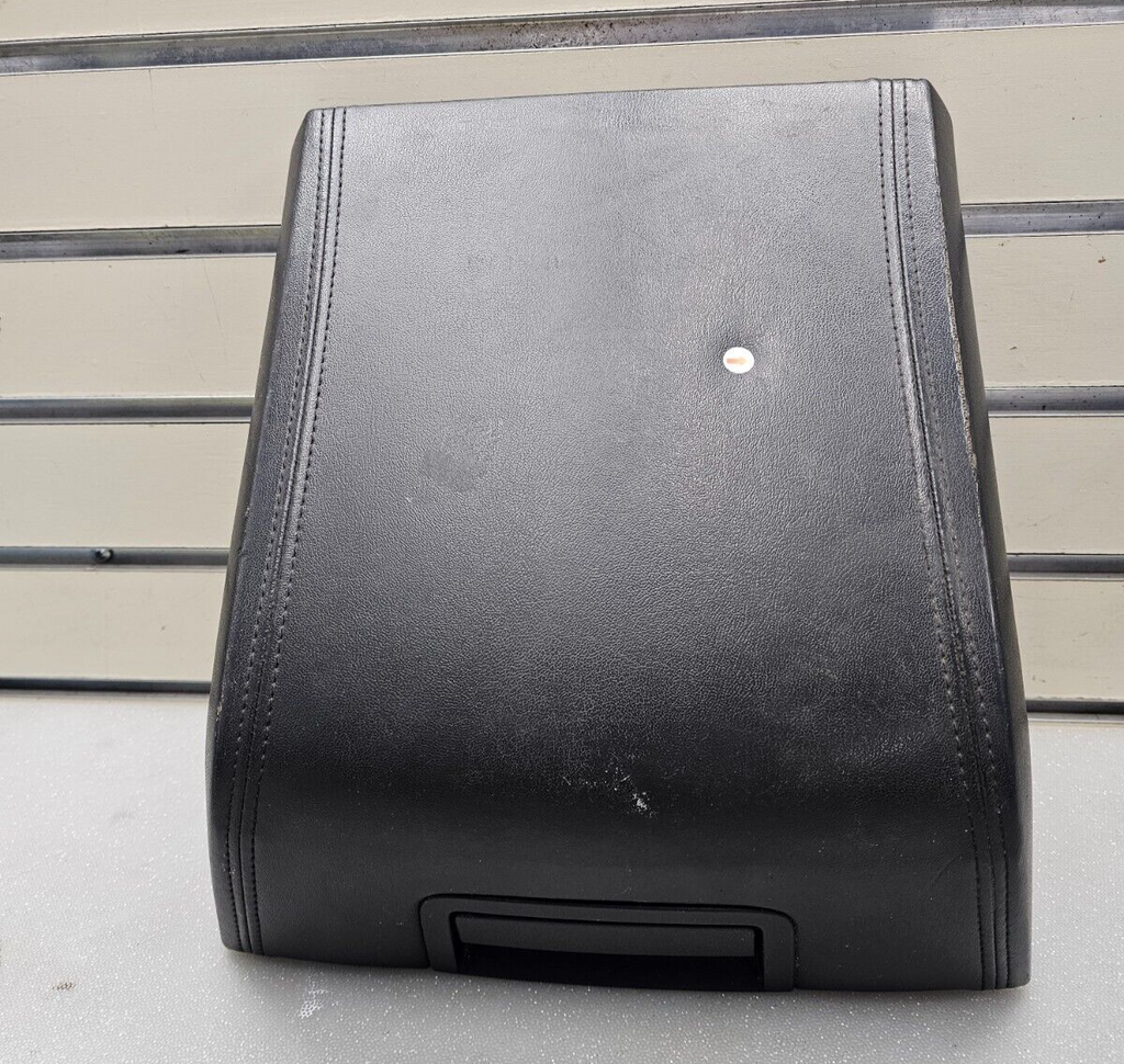 🔥07–14 Lincoln Navigator Front Center Console Lid Arm Rest Black Leather OEM