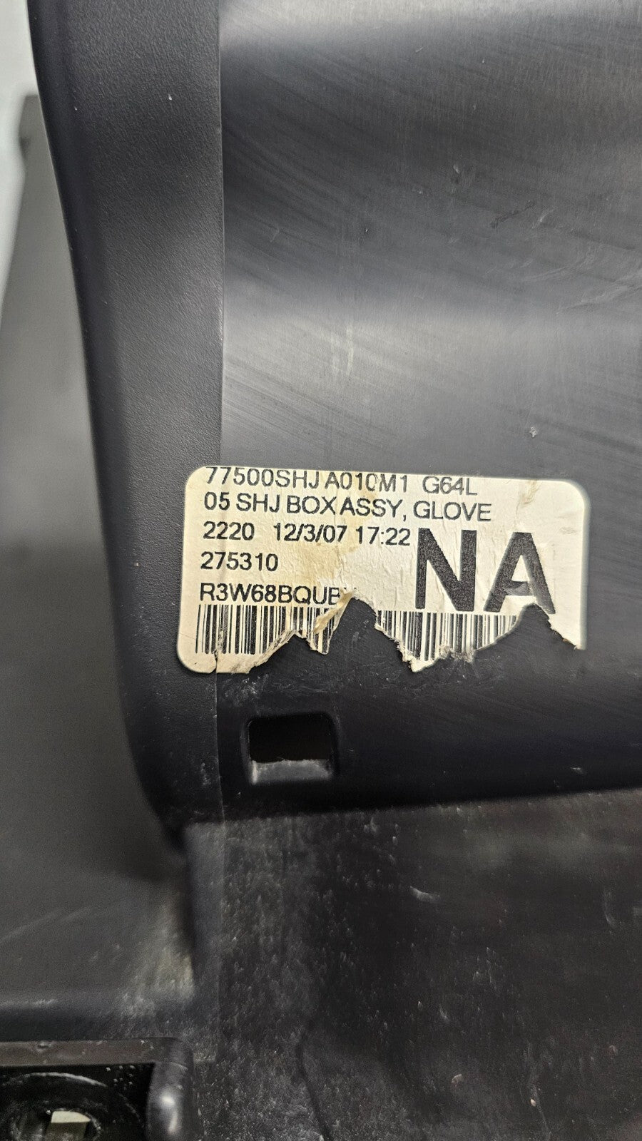 🔥05-10 Honda Odyssey Glove Box Compartment Handle Latch Lock Assembly Gray OEM