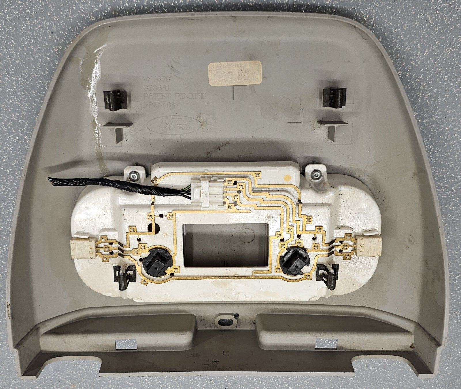 04-08 Ford F-150 Overhead Console Front Center Dome Map Lights Roof Rail GRAY 09