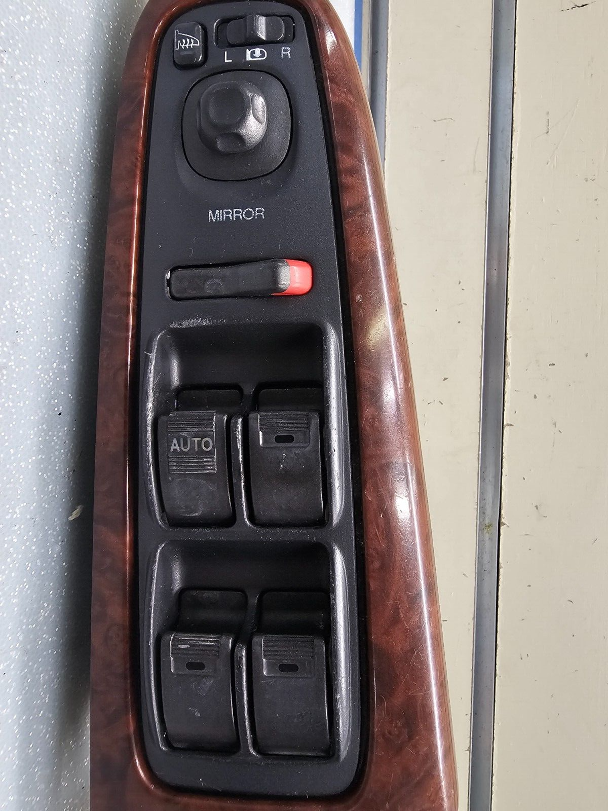 01-06 Acura MDX Left Driver Master Power Window Control Switch Assembly Wood OEM