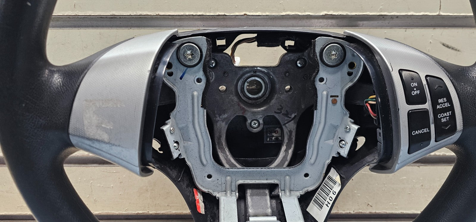 🔥07-09 Elantra Left Driver Steering Column Wheel Cruise Control Leather Black