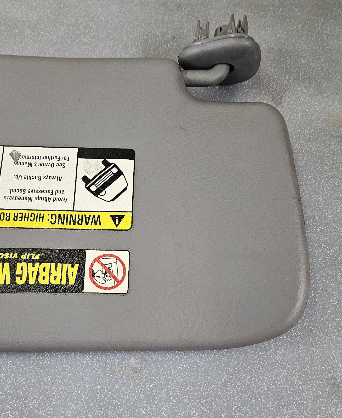 🔥02-04 Honda CR-V Front Left Driver Master Sun Visor Sun Shade GRAY OEM