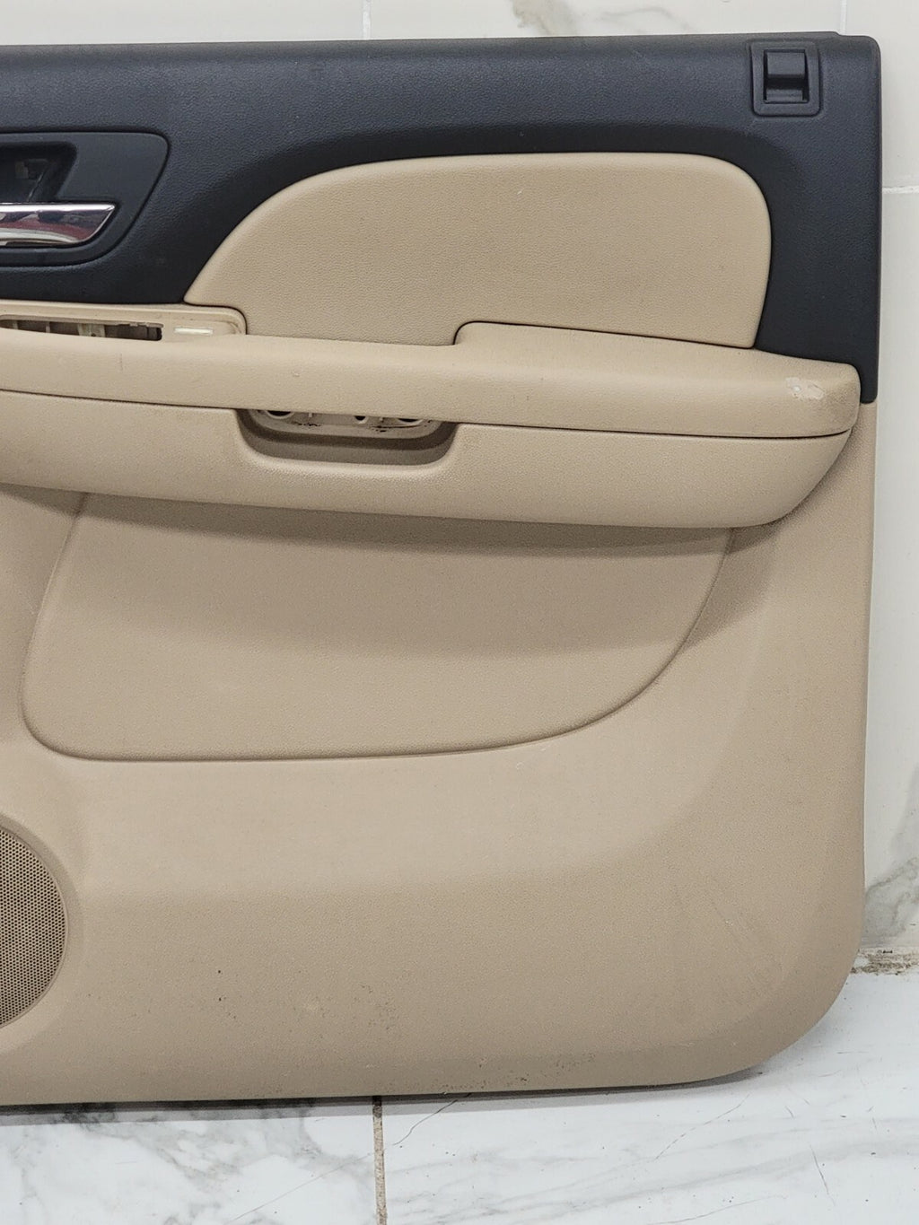 🔥07-13 CHEVY SILVERADO REAR INTERIOR DOOR TRIM PANEL Tan brown back right D21