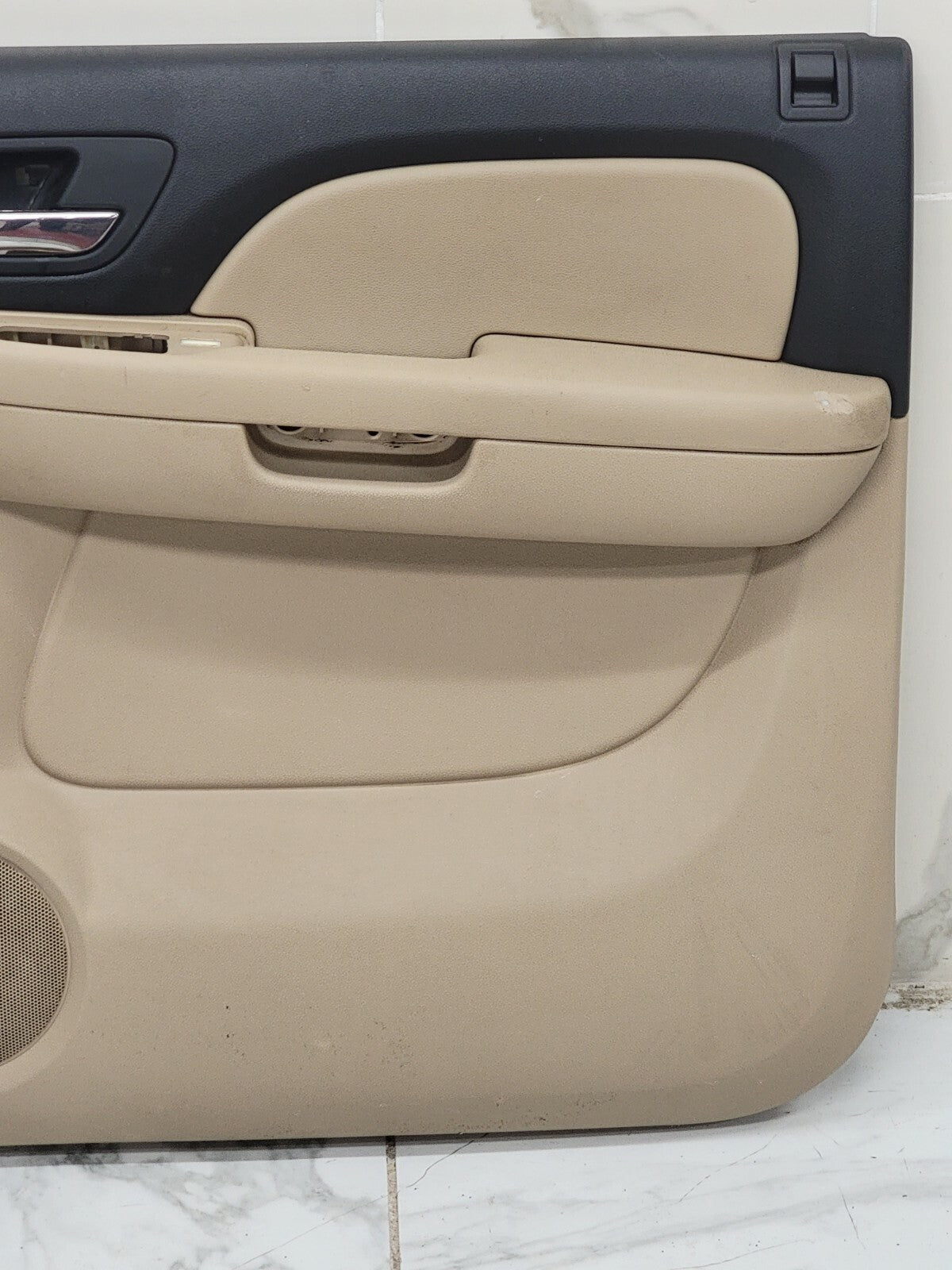 🔥07-13 CHEVY SILVERADO REAR INTERIOR DOOR TRIM PANEL Tan brown back right D21