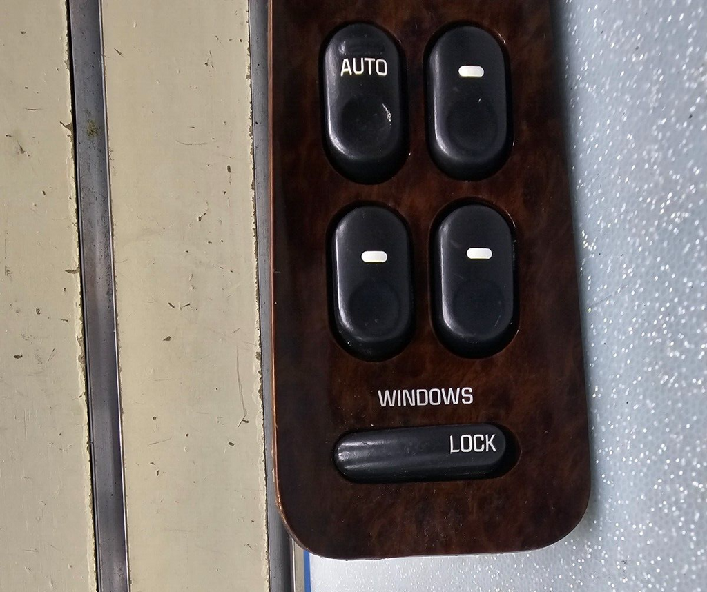 🔥97-05 Century Regal Left Driver aster Power Window Mirror Switch Assembly Wood