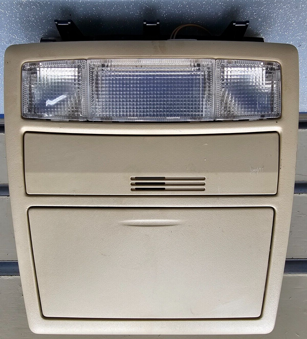07-11 Toyota Camry Overhead Console Dome Map Light Lamp Storage Assembly TAN
