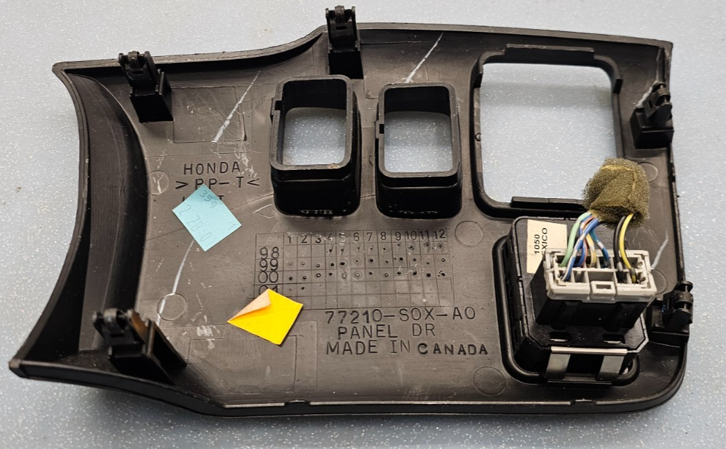 🔥99-04 HONDA ODYSSEY POWER MIRROR SLIDING DOOR SWITCH DASH PANEL BEZEL BLACK