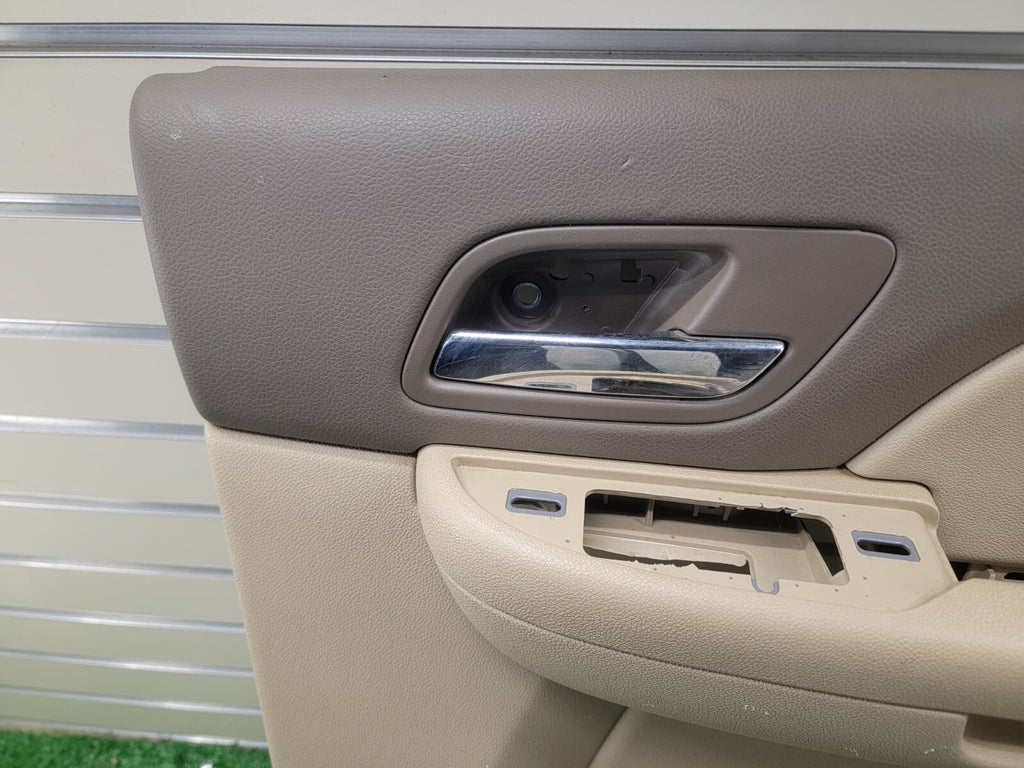 🔥07-13 CHEVY SILVERADO 1500 rear right passenger  INTERIOR DOOR TRIM PANEL TAN