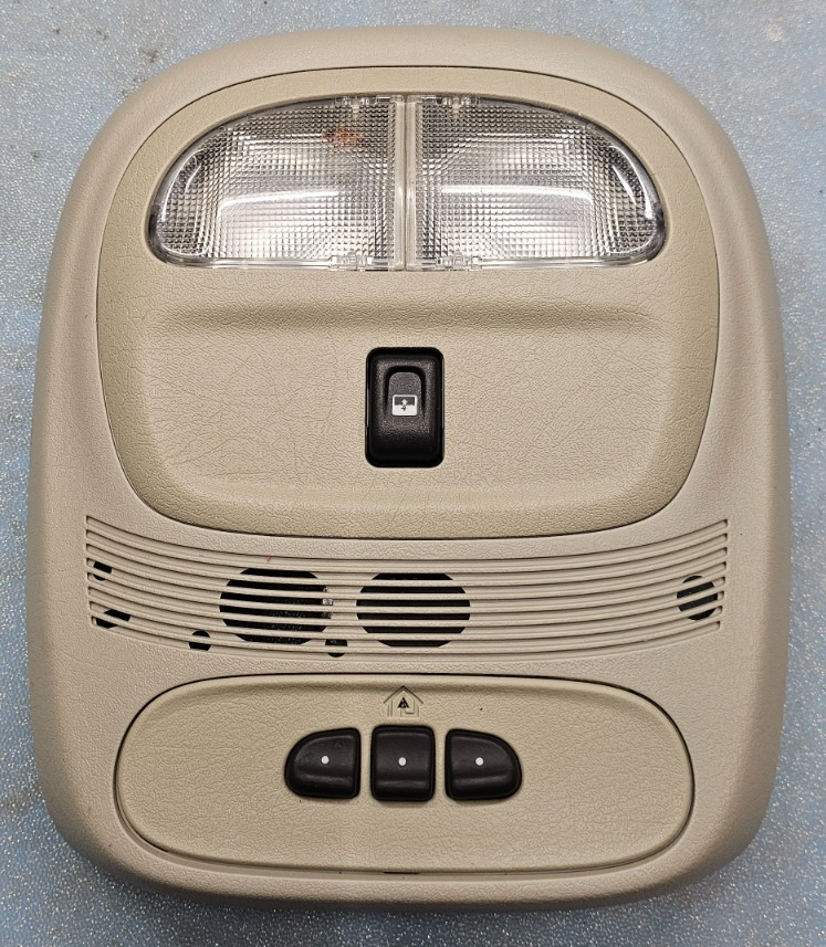 🔥02-09 TRAILBLAZER ENVOY OVERHEAD CONSOLE DOME LIGHT MAP STORAGE ASSEMBLY TAN