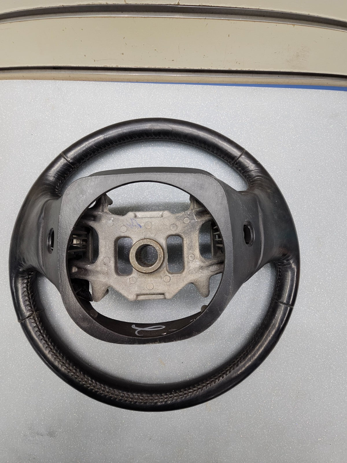 🔥1997-2003 Ford F-150 F-250 EXPEDITION Leather Steering Wheel Cruise Black OEM