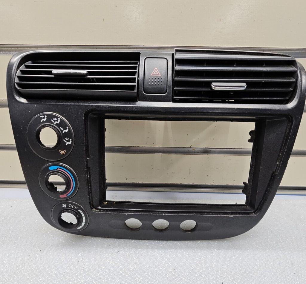 🔥2001-2005 HONDA CIVIC DASH RADIO BEZEL CLIMATE CONTROL AIR VENT ASSEMBLY BLACK