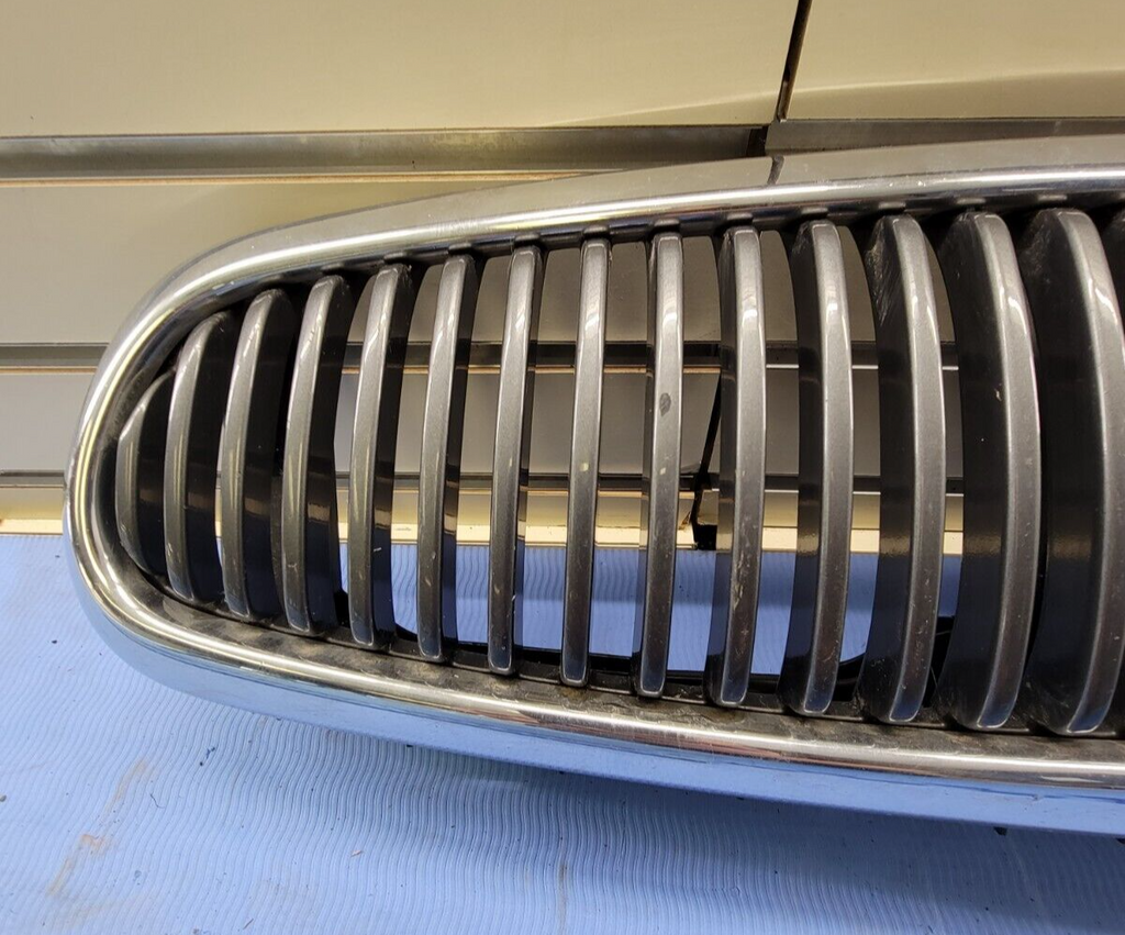 🔥02-08 Jaguar X-Type Front Upper Hood Grille Assembly Chrome Genuine Silver OEM