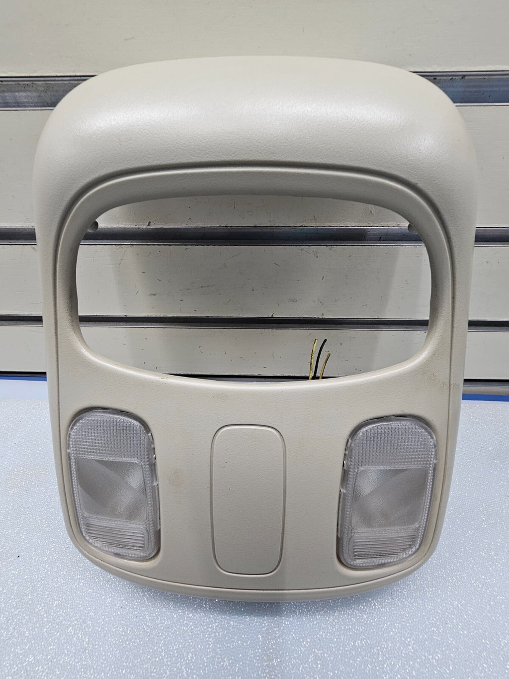 🔥02-05 Dodge RAM Overhead Console DOME Map Light Roof Storage Compartment Tan05
