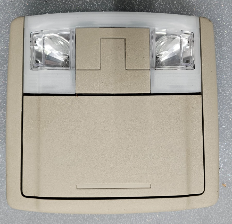 🔥07-19 EDGE TAURUS F150 FRONT OVERHEAD CONSOLE DOME LIGHT STORAGE ASSEMBLY TAN