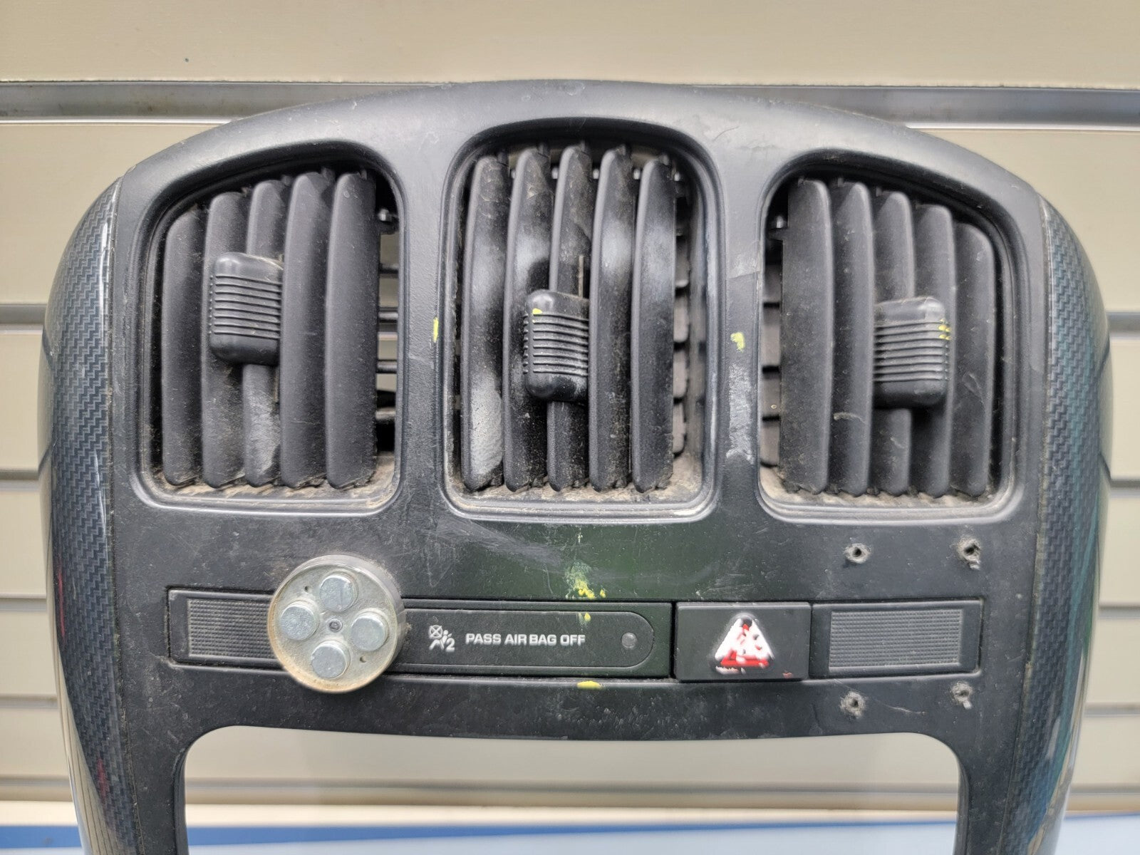 01-07 Dodge Caravan Town & Country dash surround radio climate TRIM bezel BLACK