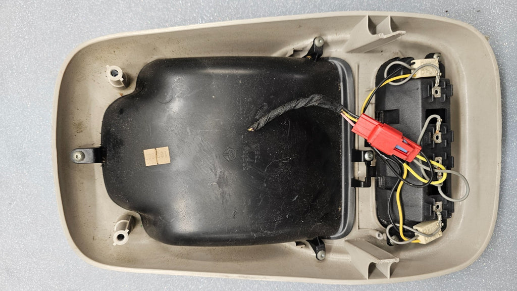 🔥94-97 Dodge RAM Front Overhead Console DOME Map Light Lamp Roof Storage Tan