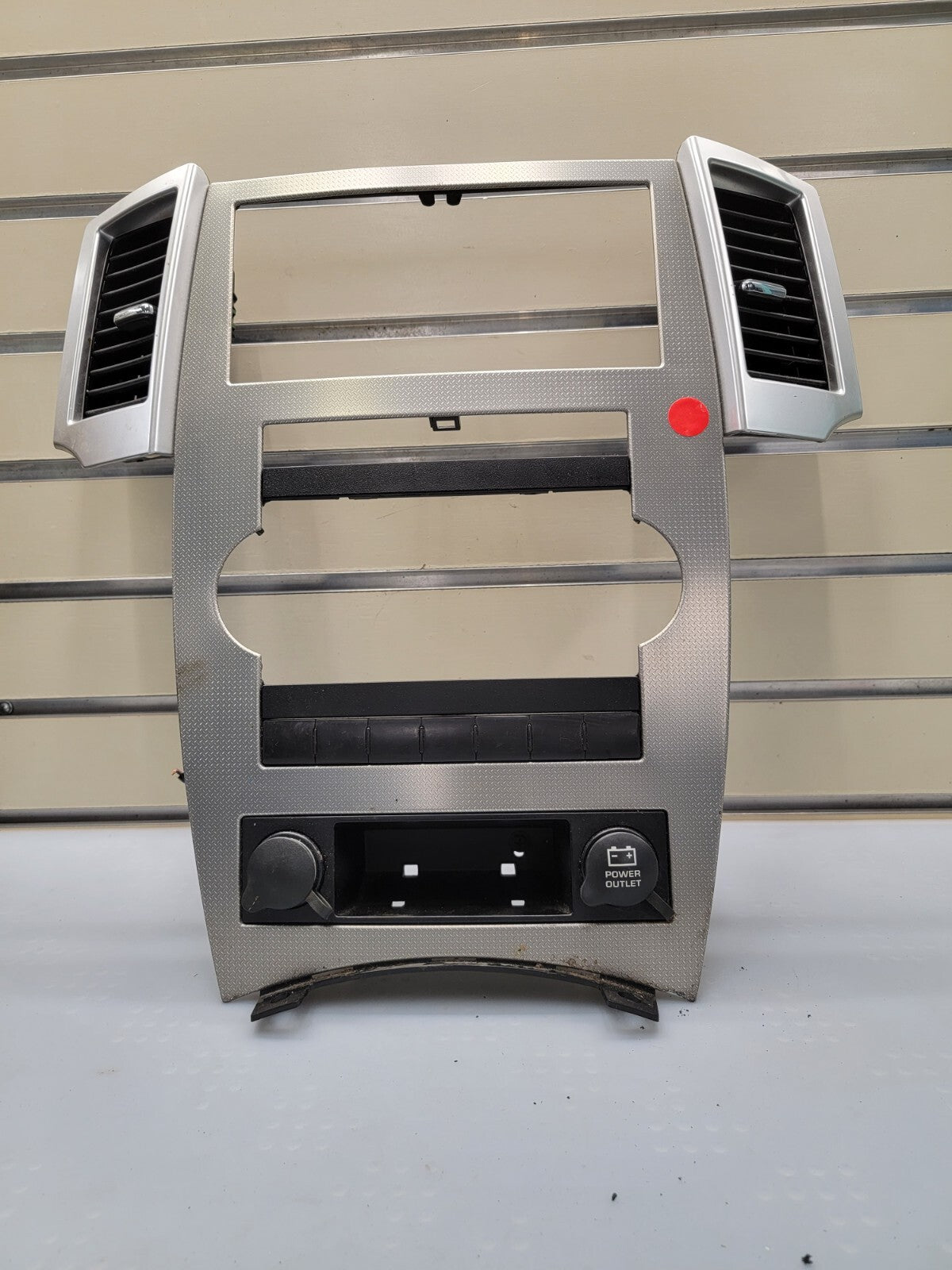 🔥08-10 JEEP GRAND CHEROKEE AC HEATER CONTROL RADIO DASH BEZEL TRIM VENTS SILVER