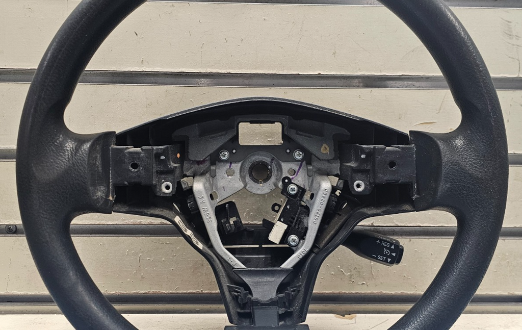 🔥06-12 TOYOTA RAV4 LEFT DRIVER STEERING COLUMN WHEEL COVER LEATHER BLACK OEM