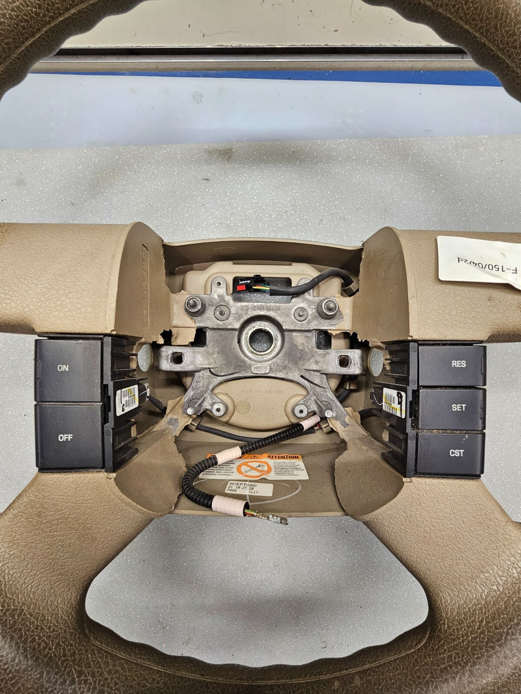 🔥2004-2008 Ford F-150 F150 Tan Leather Wrapped Steering Wheel OEM TAN