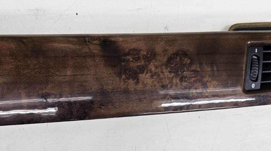 04-10 BMW 525i 528i Dash Center AC Air Vent Heater Grille Trim Panel Bezel Wood