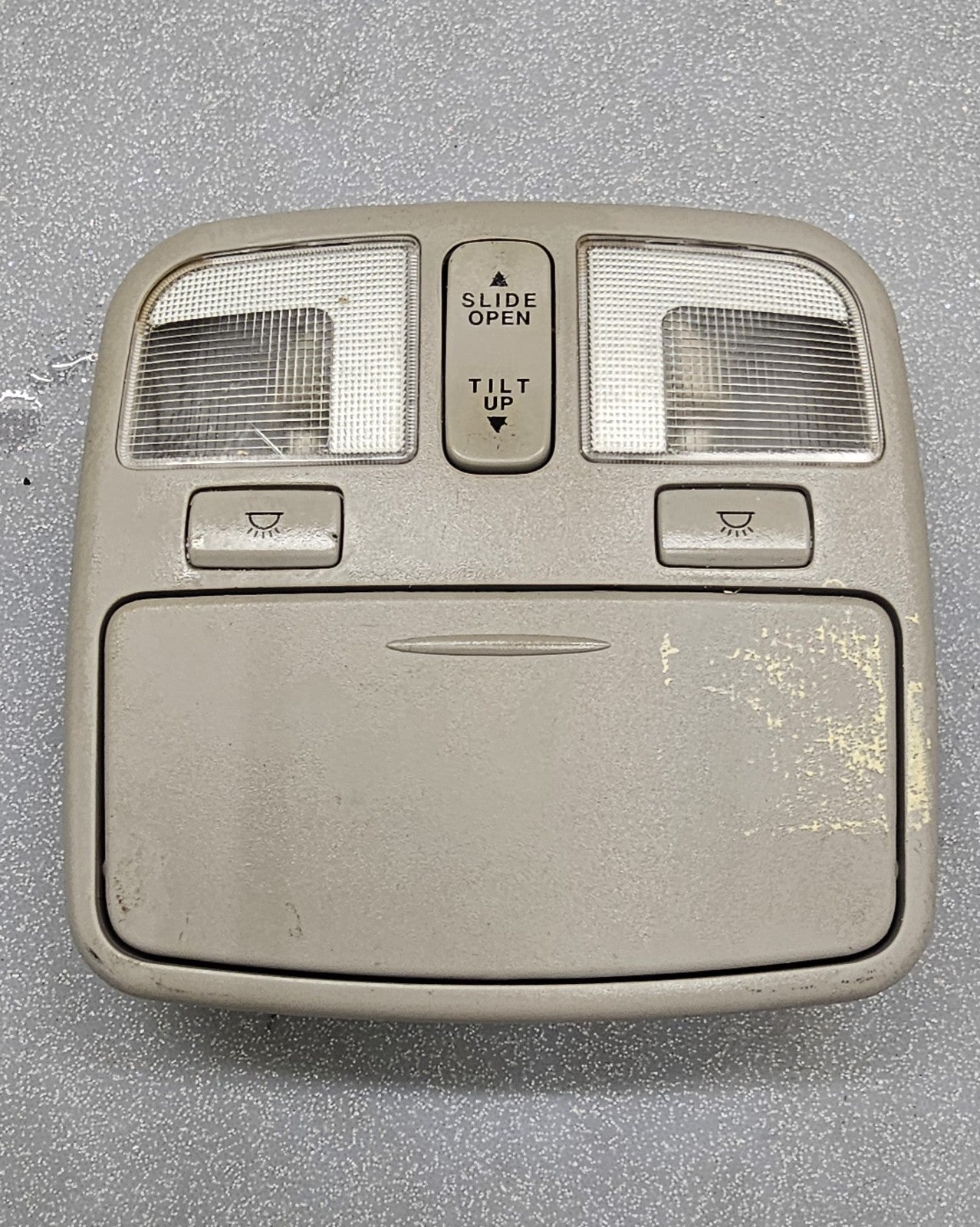 06-10 Hyundai Sonata Overhead Console Dome Map Light Lamp Storage Assembly Gray