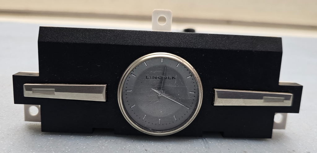 🔥03-11 LINCOLN TOWN CAR DASH QUARTZ CLOCK FACTORY BLACK/GOLD ANALOG BEZEL OEM