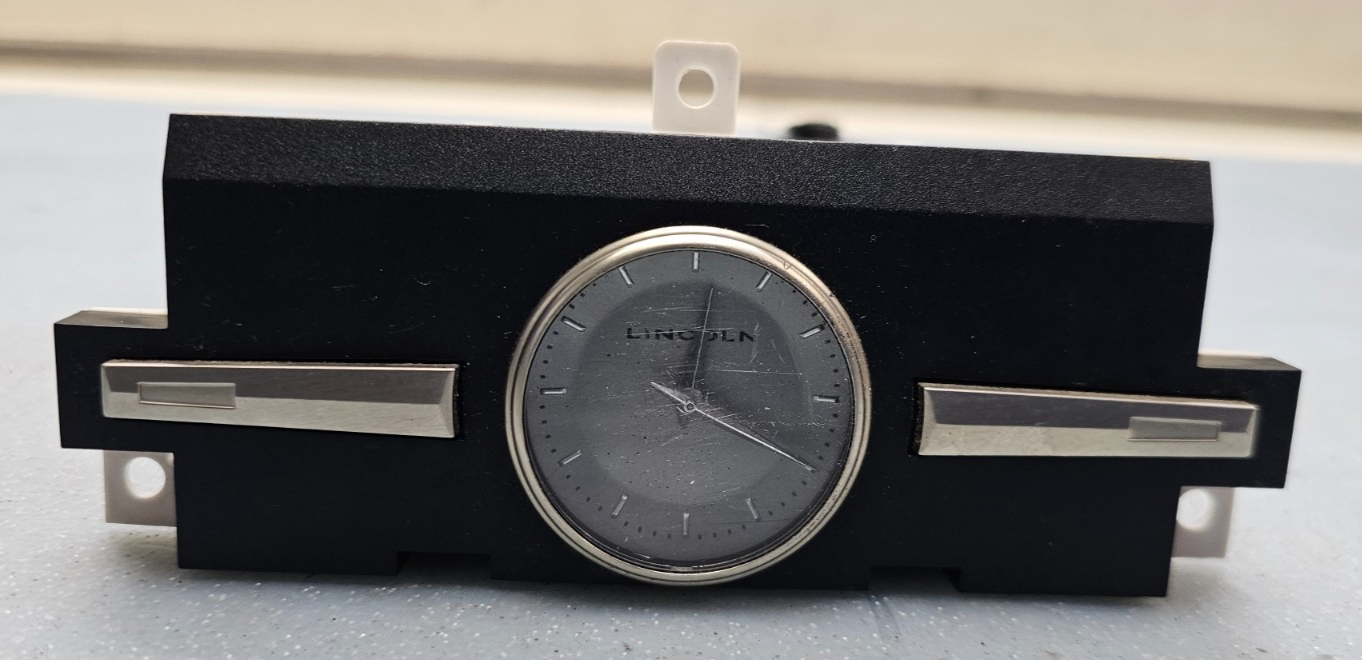 🔥03-11 LINCOLN TOWN CAR DASH QUARTZ CLOCK FACTORY BLACK/GOLD ANALOG BEZEL OEM