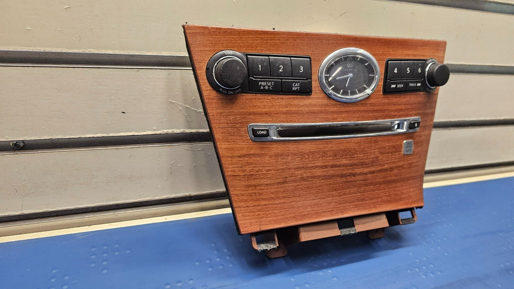 🔥06-08 Infiniti M35 M45 Dash AM FM Radio Stereo Audio Control Panel Bezel Wood