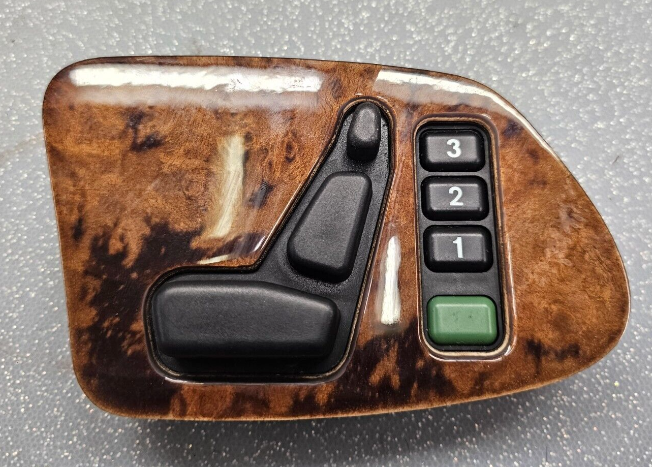🔥97-03 MERCEDES CLK320 CLK430 FRONT RIGHT PASSENGER SEAT ADJUSTMENT SWITCH WOOD
