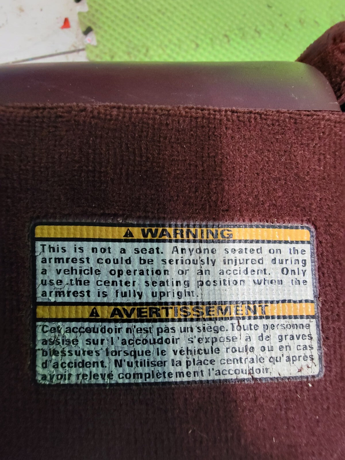 97-03 Ford F-150 Center Console JUMP SEAT Armrest Cup FULL Cloth 1 cupholder JS6