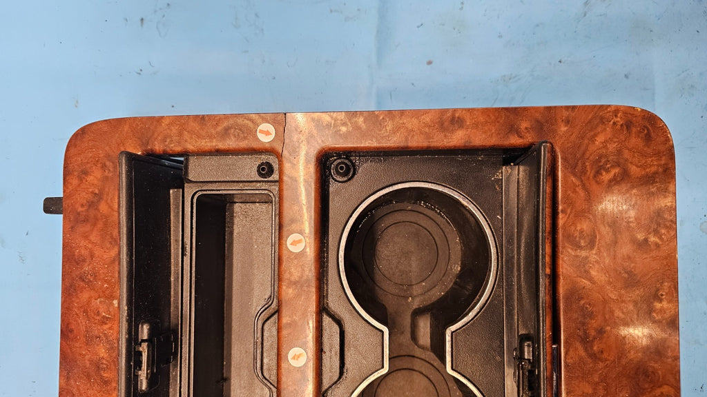 07-14 Silverado Sierra Lower Bezel Center Console Cup Drink Holder Wood Assembly