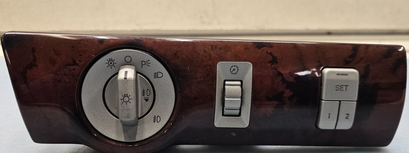 🔥03-05 Lincoln Aviator Dash Headlight Lamp Control Switch Assembly Woodgrain