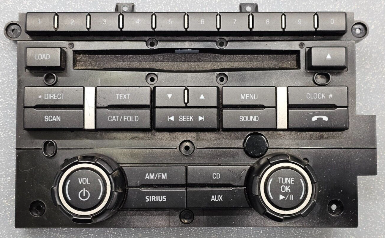 09-12 Ford F150 Center Dash AM/FM CD AUX Radio Stereo Faceplate Trim Panel Black
