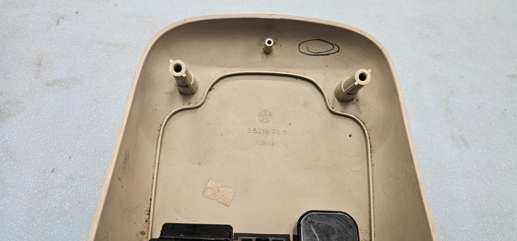 🔥94-97 Dodge RAM Front Overhead Console DOME Map Light Lamp Roof Storage Tan