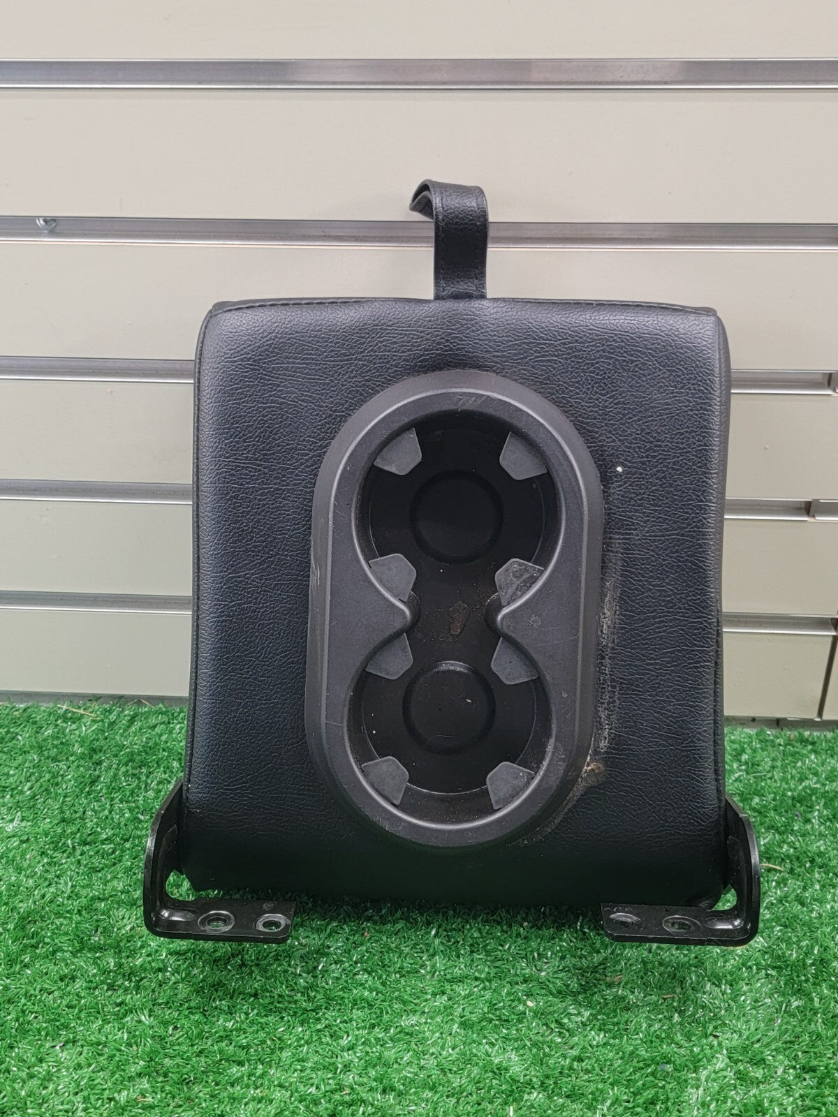 🔥07-13 GMC Sierra 1500 2500 3500 console lid cupholder rear left V4 black