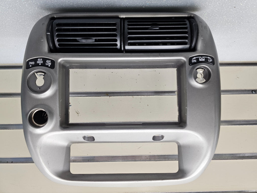 95-10 Ford Ranger EXPLORER Center Dash Radio Trim Surround Bezel Trim SILVER B2