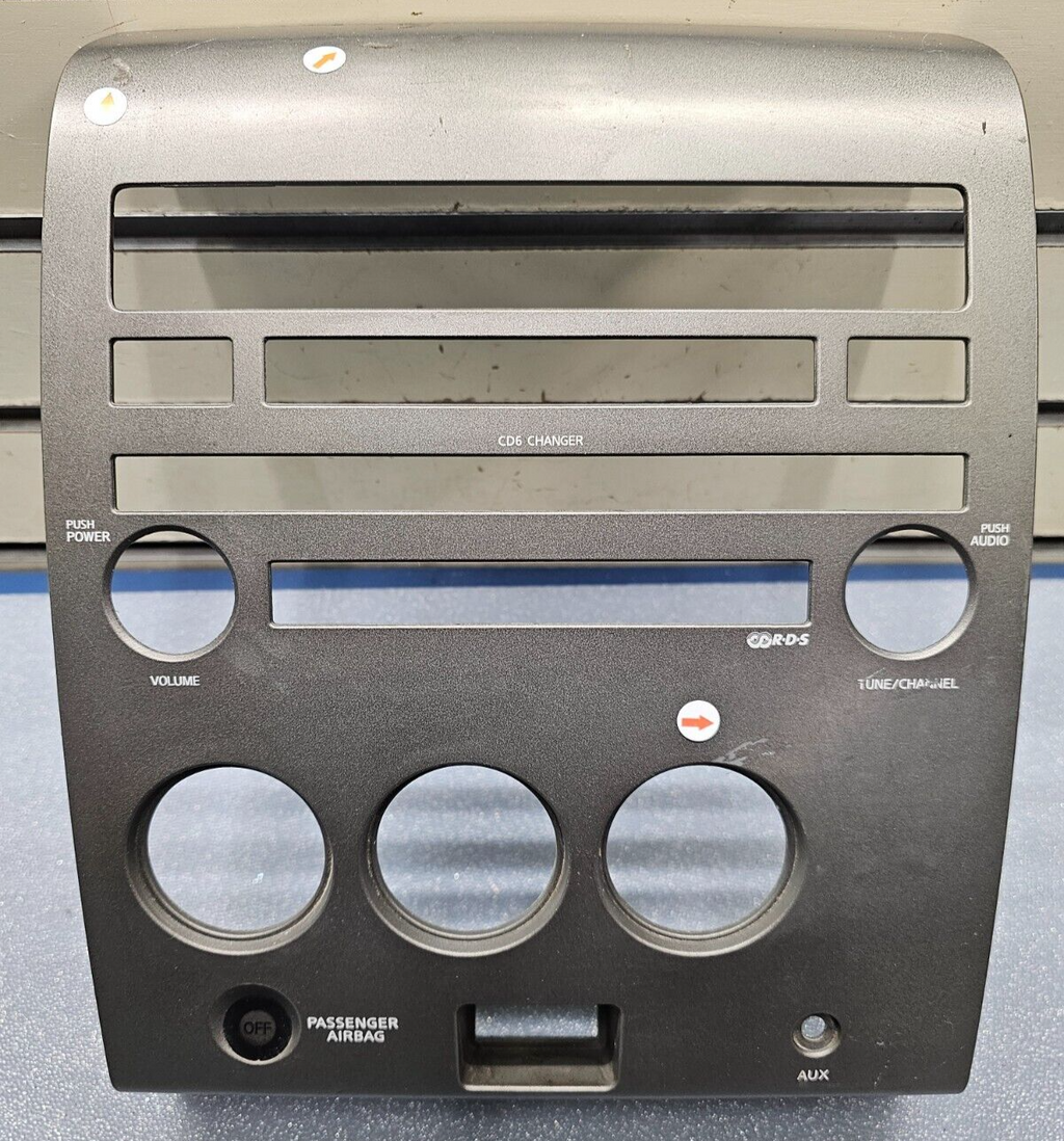 🔥04-07 NISSAN ARMADA TITAN STEREO RADIO DASH PANEL TRIM SURROUND BEZEL GRAY OEM