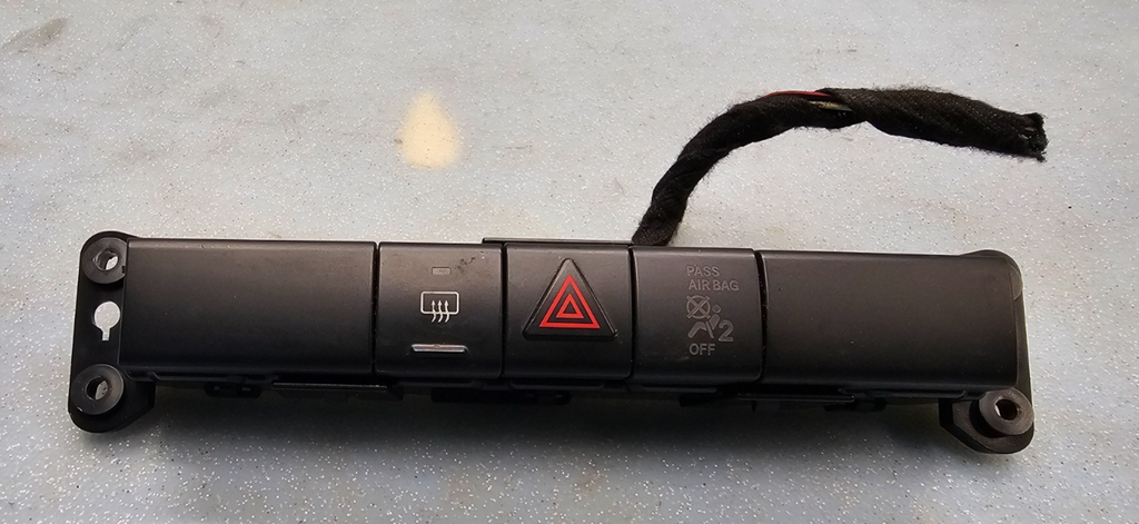 🔥06-08  CHRYSLER PT CRUISER CENTER DASH HAZARD DEFROST CONTROL SWITCH BLACK