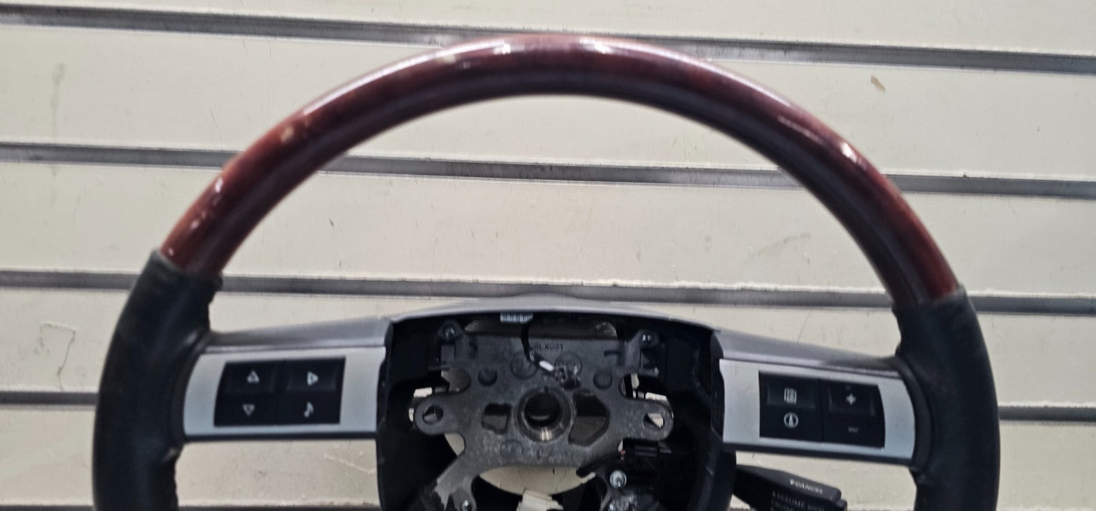 🔥2005-2010 Chrysler 300C Dark Slate Leather Steering Wheel Woodgrain Black/wood