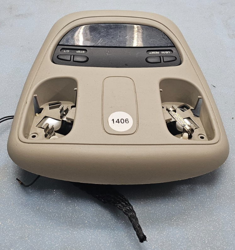🔥02-05 Dodge RAM Overhead Console DOME Light Roof Storage Compartment TAN 05