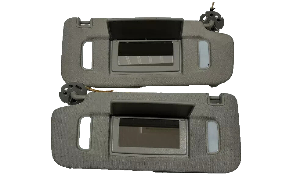 07-17 Traverse Acadia Outlook Enclave Sun Visors Shade Set Pair Left Right Gray