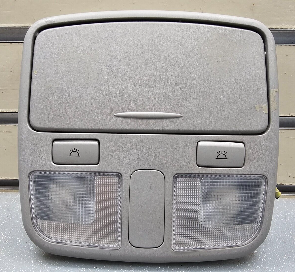 06-10 Hyundai Sonata Overhead Console Dome Map Light Lamp Storage Assembly Gray